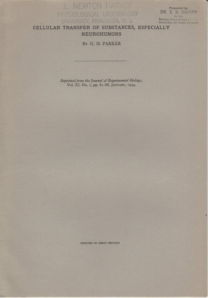 Cellular Transfer of Substances, Especially Neurohumors