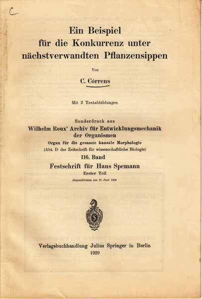 Ein Beispiel fur die Konkurrenz unter nachstverwandten Pflanzensippen