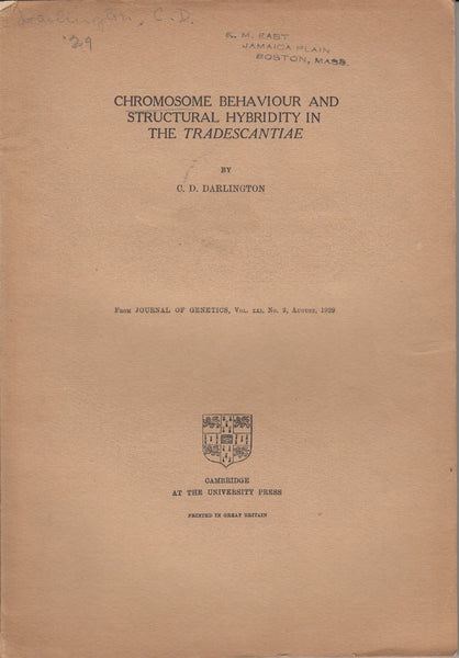 43 Offprints by C.D. Darlington 1929-1959