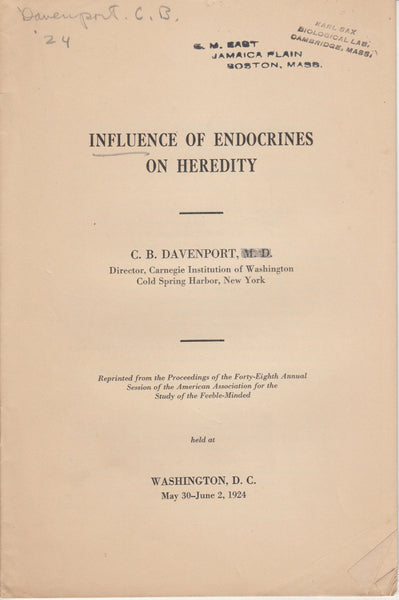 Influence of Endocrines on Heredity