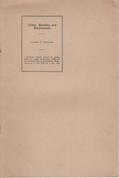 Crime, Heredity and Environment