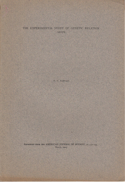The Experimental Study of Genetic Relationships