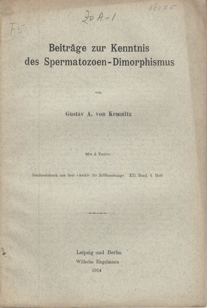 Beitrage zur Kenntnis des Spermatozoen-Dimorphismus