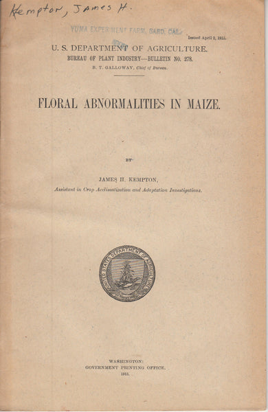 Floral Abnormalities in Maize