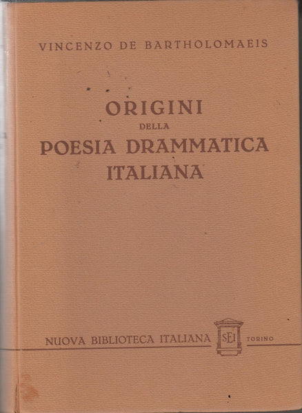Origini della Poesia Drammatica Italiana