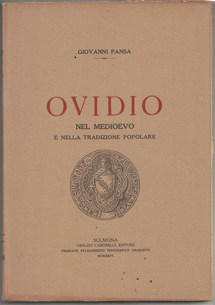 Ovidio nel Medioevo e nella Tradizione Popolare